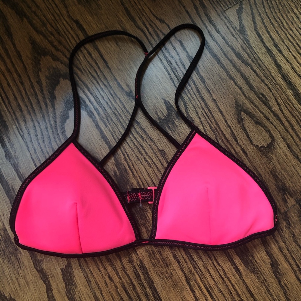 Hot Pink Triangle Bikini Top